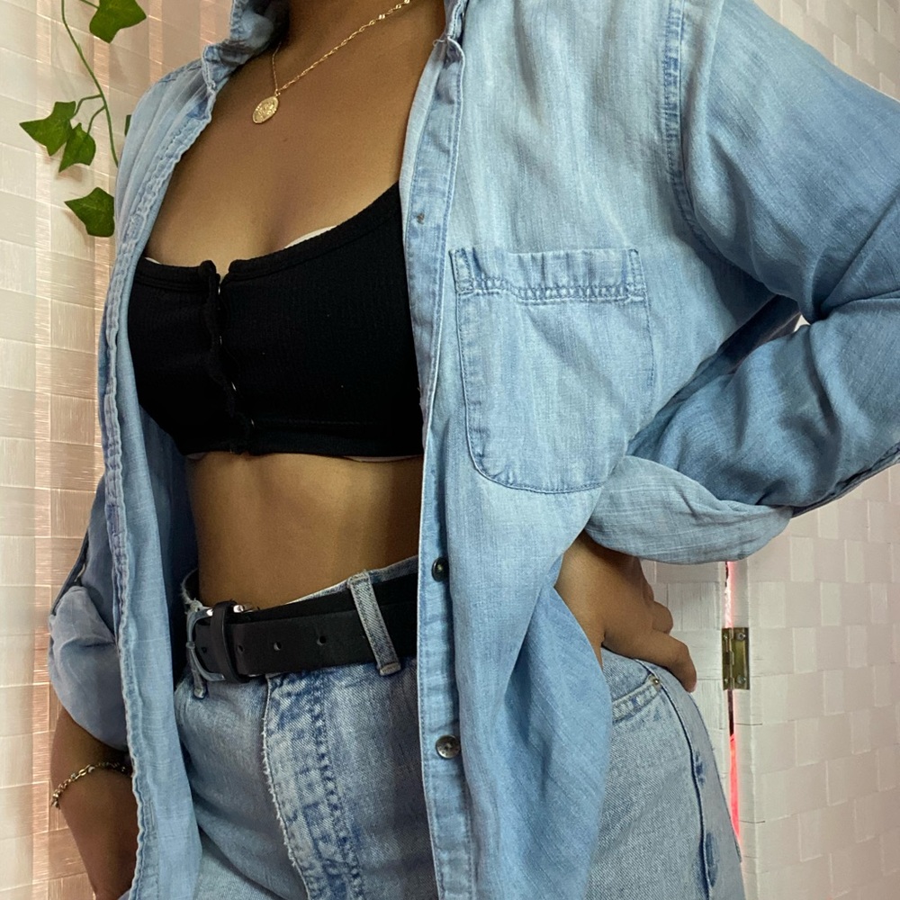 American eagle blue cardigan top